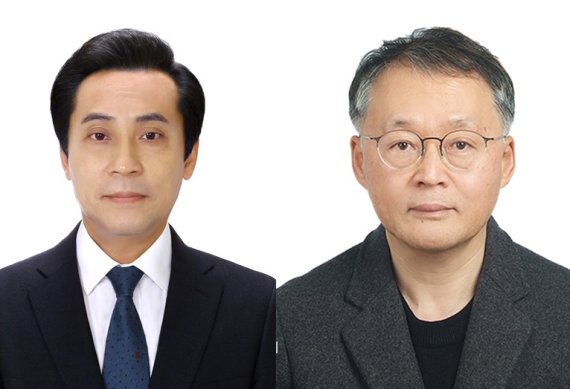 한국과학기술정보연구원 김재수(왼쪽) 원장, 한국항공우주연구원 이상율 원장.