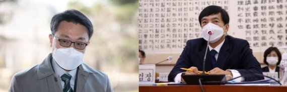 김진욱 고위공직자범죄수사처(공수처) 처장(왼쪽)과 이성윤 서울중앙지검장(오른쪽)/사진=뉴스1