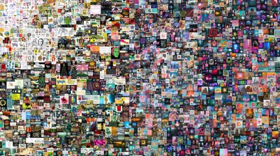 6934만달러(약 779억원)로 NFT 미술품 경매 최고가를 기록한 디지털 아티스트 비플의 '첫 5000일'
