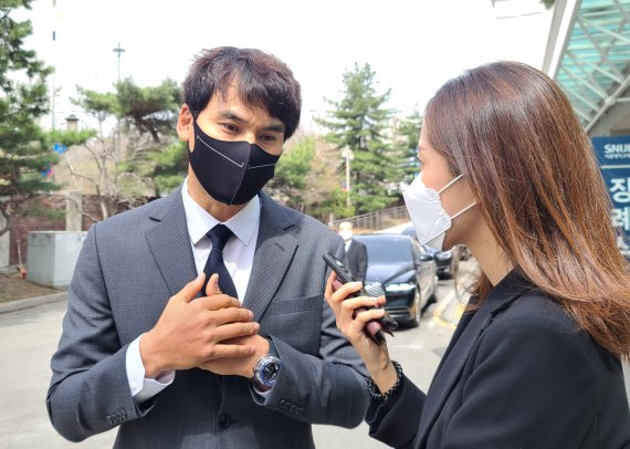 박찬호 샌디에이고 파드리스 특별고문이 29일 서울 종로구 서울대학교병원에서 이비슬 뉴스1 기자와 인터뷰를 하고 있다. © News1 조현기 기자