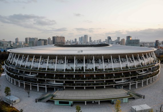 도쿄 올림픽 개막식이 열릴 일본 도쿄 신주쿠 소재 국립경기장. 로이터 뉴스1