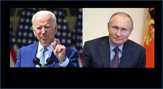 조 바이든 미국 대통령(왼쪽)와 블라디미르 푸틴 러시아 대통령. AFP뉴시스