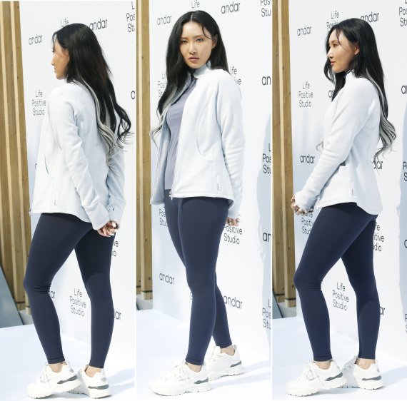 마마무 화사가 레깅스 패션으로 시선을 사로잡았다. © News1 권현진 기자