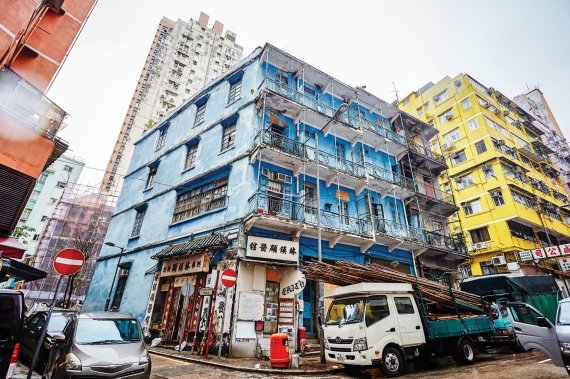 완차이에 자리한 블루하우스. 홍콩관광청 제공