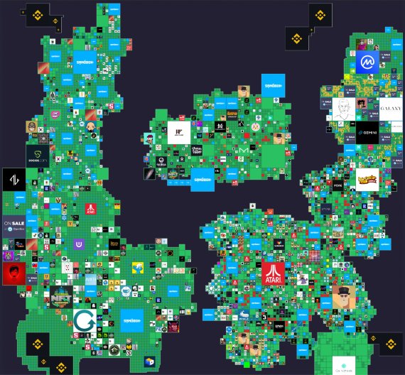 메타버스 플랫폼 샌드박스의 게임 가상세계 지도. 로이터뉴스1