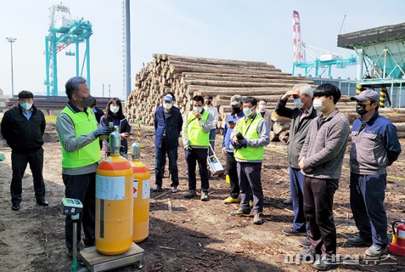 팜한농, 스테리가스 목재 소독 시연회 개최