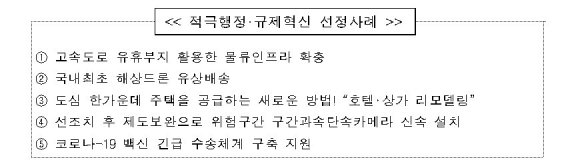 국토부, 고속도로 유휴부지 물류인프라 확충 등 적극행정 사례 선정