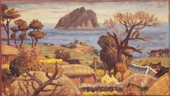이중섭 화가 대표작 '섶섬이 보이는 풍경(1951)'