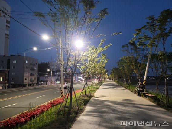 파주 문산천 밤마실 길어진다…조명 76개신설
