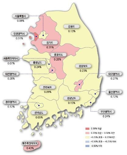 시·도별 아파트 매매가격지수.(한국부동산원 제공)© 뉴스1