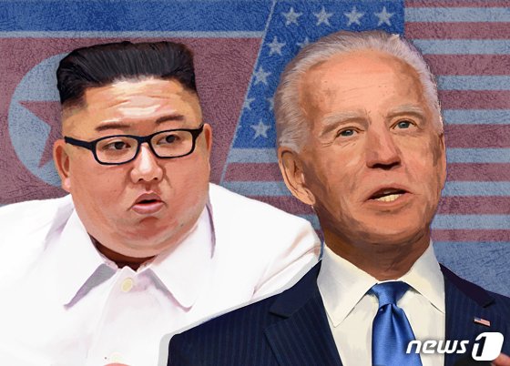 김정은(왼) 북한 노동당 총비서와 조 바이든 미국 대통령. © News1 이지원 디자이너