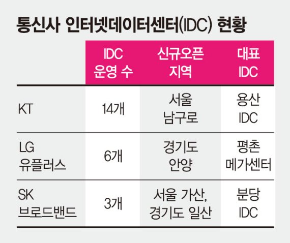 기업 디지털전환 급물살 타고 통신사 'IDC' 새먹거리 부상