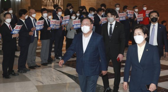 김태년, 이재명 저격 윤석열에 "무슨 해괴망측한 소리"