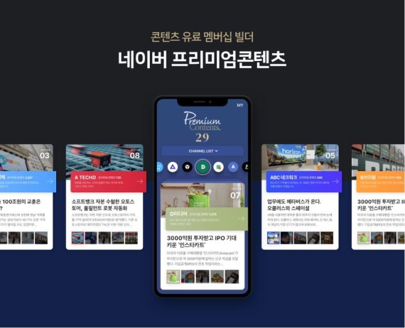 네이버의 유료 콘텐츠 구독 플랫폼 '네이버 프리미엄콘텐츠' 이미지. (네이버 제공)© 뉴스1