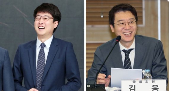 국민의힘 당권 도전에 나선 김웅 의원(오른쪽)과 이준석 전 최고위원. © 뉴스1 /사진=뉴스1