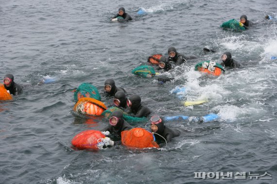 제주해녀 물질작업 [제주도제공]