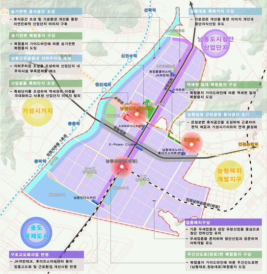 인천 남동공단에 특화거리·지하주차장 조성