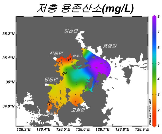 진해만 올해 첫 '산소부족 물 덩어리' 발생