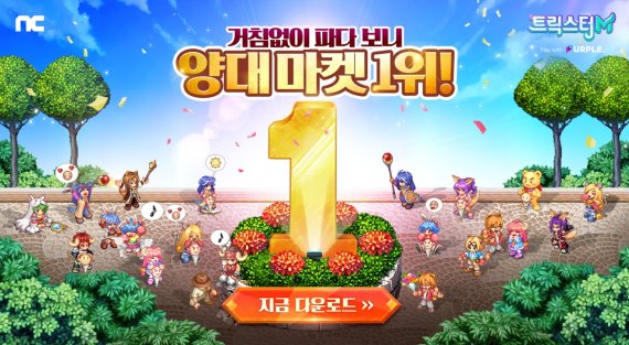 엔씨 ‘트릭스터M’, 앱마켓 매출 1위-인기 1위