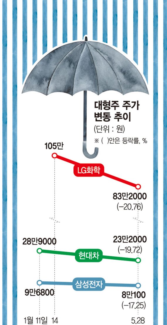 파랗게 변한 대형주… 동학개미 “팔아야 하나” 갈팡질팡