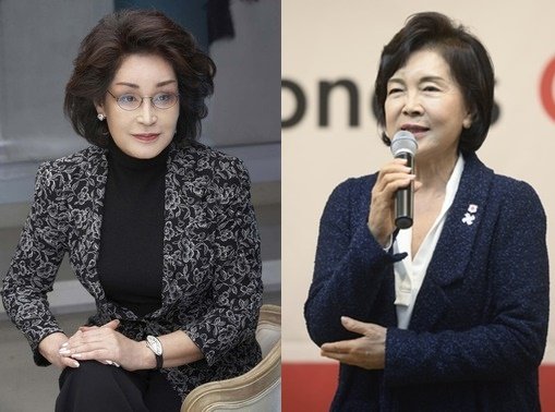 이명희 신세계그룹회장(왼쪽), 홍라희 전 리움미술관장. 뉴스1