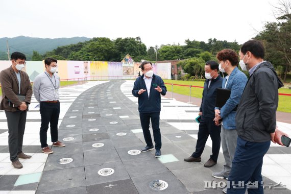 조광한 시장 “이석영광장 바닥분수 개방감 강화”