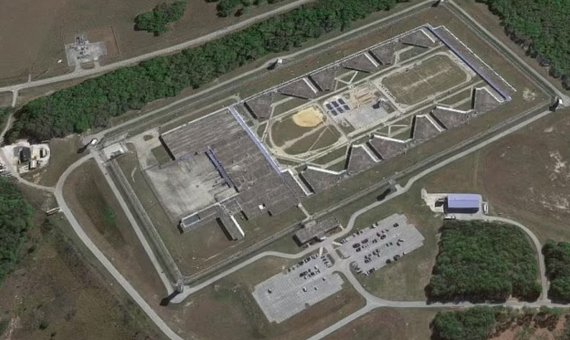 수감자 4명이 지난 2019년 1월12일 탈옥을 감행한 미국 텍사스주 보먼트 지역에 위치한 교도소. 뉴스1 제공