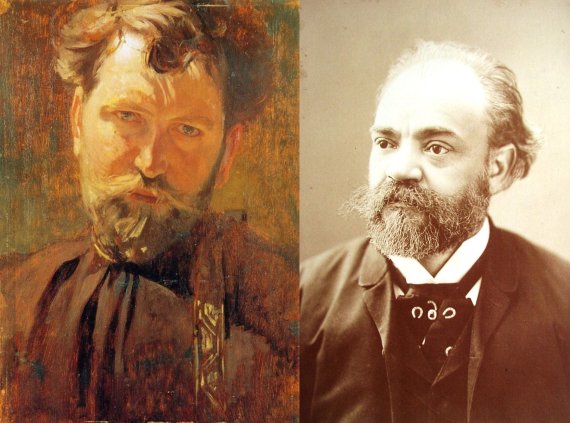 알폰스 무하의 자화상과 안토닌 드보르작© 뉴스1