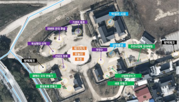 [안동=뉴시스] 삼강문화단지 보부상 마당 체험프로그램 배치도. (경북도 제공) 2021.06.09 *재판매 및 DB 금지