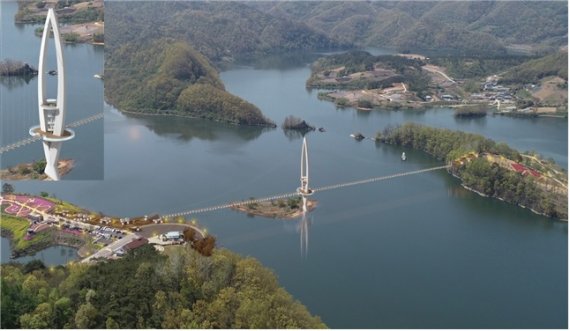 전북 임실군 옥정호 붕어섬 출렁다리 조감도. /사진=임실군