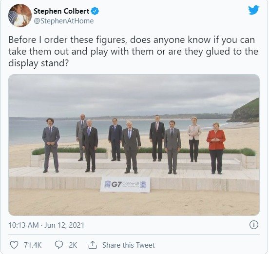 'G7 정상들, 어벤져스 같네'…단체 사진 화제