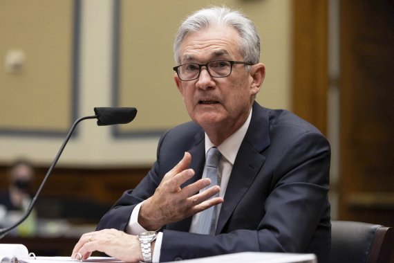 제롬 파월 미국 연방준비제도(Fed) 의장이 22일(현지시간) 하원 청문회에 출석해 발언하고 있다. 파월 의장은 이날 "인플레이션이 시작될 가능성을 우려해 금리를 선제적으로 인상하지 않을 것"이라고 말했다. AP뉴시스