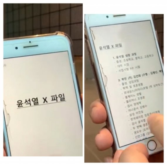 친문 유튜브채널 긴급 생방송 "윤석열 X파일은.."