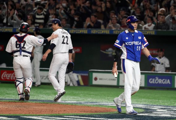 이정후는 일본에서 열린 한일전에서 한 번도 이긴 경험이 없다. 2020 도쿄 올림픽에서는 다른 결과를 꿈꾸고 있다. 2019.11.16/뉴스1 © News1 황기선 기자