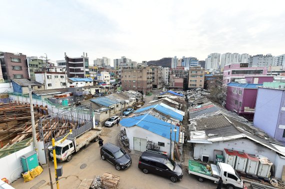 부평구 미쓰비시 줄사택 전경.