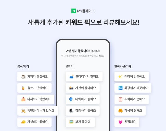 별점 대신 추가되는 네이버 '키워드 리뷰' (네이버 제공) © 뉴스1