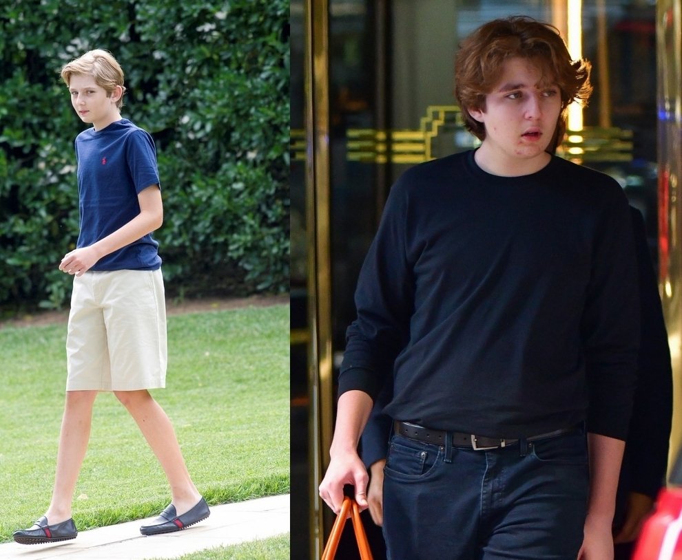 15살에 키 2m·체중 105kg.. 트럼프 막내아들 아빠보다 더 크네 - 부산파이낸셜뉴스