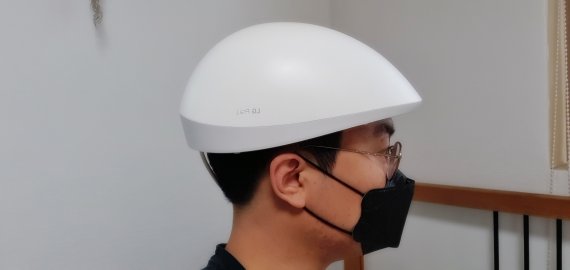 LG 프라엘 메디헤어를 방역수칙을 준수하며 사용하고 있다. © News1 정상훈 기자