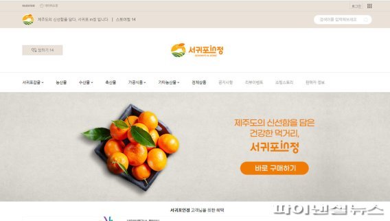 '서귀포in정' 온라인 쇼핑몰