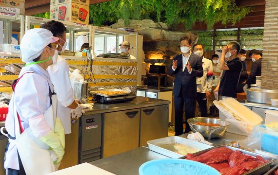 일본 도쿄에 마련된 한국 대표팀 급식지원센터 모습. 주일한국문화원 제공