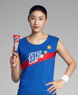 롯데제과 월드콘 모델 여자 배구 국가대표 김연경 선수