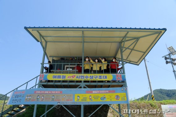 전진선-이혜원-윤순옥 양평군의원 22일 119시민수상구조대 대상 의정활동 전개. 사진제공=양평군의회