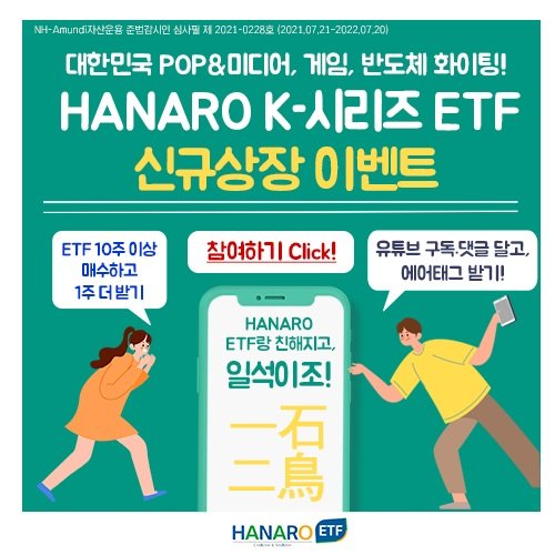 NH-아문디자산운용, HANARO ETF 3종 상장 “이벤트 진행”