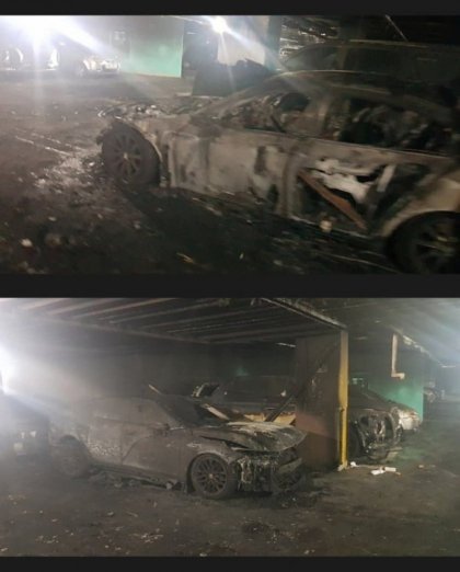 지난달 11일 천안 불당동의 한 아파트에서 불이 나 차량 666대가 태워졌다. /사진=fnDB