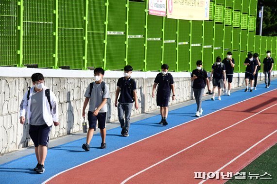 2일 제주도내 초·중·고 중 가장 먼저 개학한 한라중학교를 시작으로 오는 30일까지 각급 학교가 순차적으로 2학기 등교수업를 시행한다. 2021.08.02 [사진=제주도교육청 제공]/fnDB.