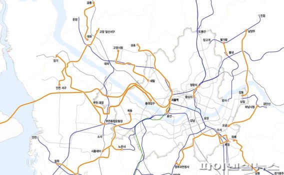 4차 국가철도망 구축계획 계획도- 수도권. 사진제공=고양시