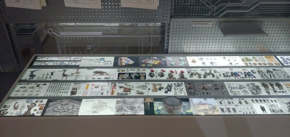 넥슨의 미출시 게임 캐릭터들이 전시돼 있다. 사진=김만기 기자