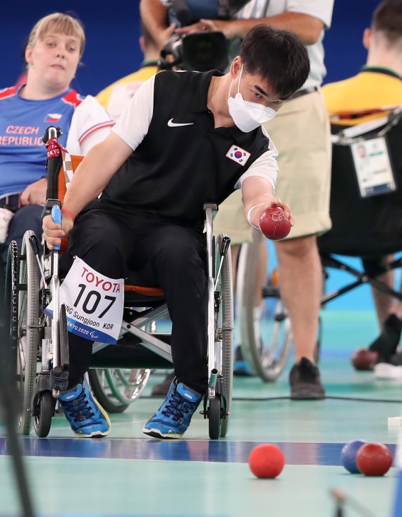 [도쿄=뉴시스]도쿄패럴림픽 보치아 정성준 (사진 = 대한장애인체육회 제공)