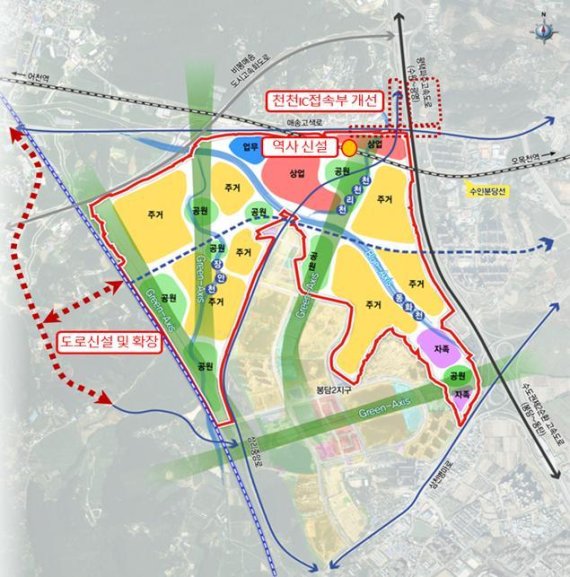 화성봉담3 지구 개발구상(안) 및 교통대책(안). 국토교통부 제공. /뉴스1