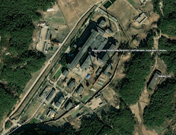 북한 평안북도 영변 핵시설 내 방사화학실험실 위성사진 캡처 (38노스 DPRK 디지털 아틀라스) 뉴스1